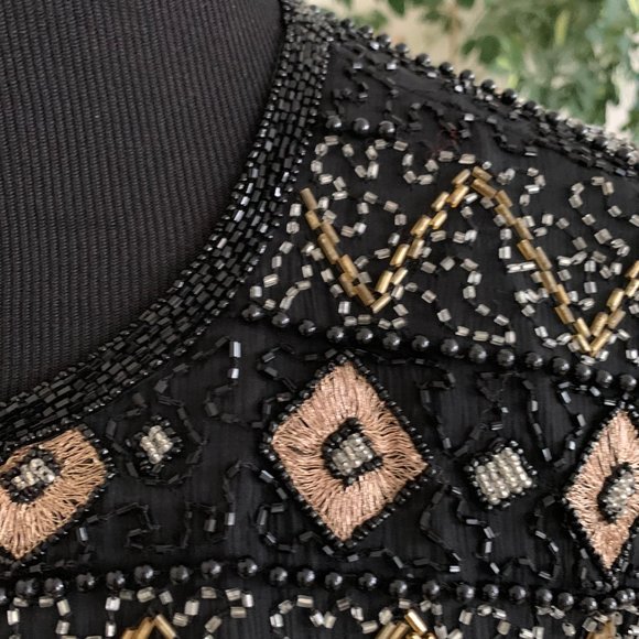 Vintage 80s beaded jacket M/L - Picture 4 of 4